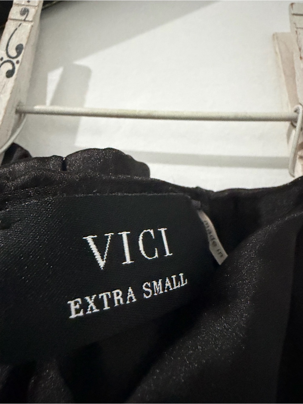 Vici Black Satin Maxi Skirt (27 long,waist around 26 - Picture 4 of 4